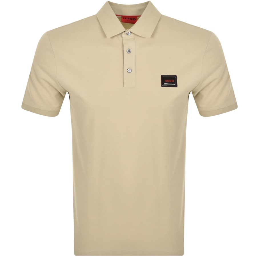 HUGO Dereso Gel Polo T Shirt Beige Mainline Menswear Canada